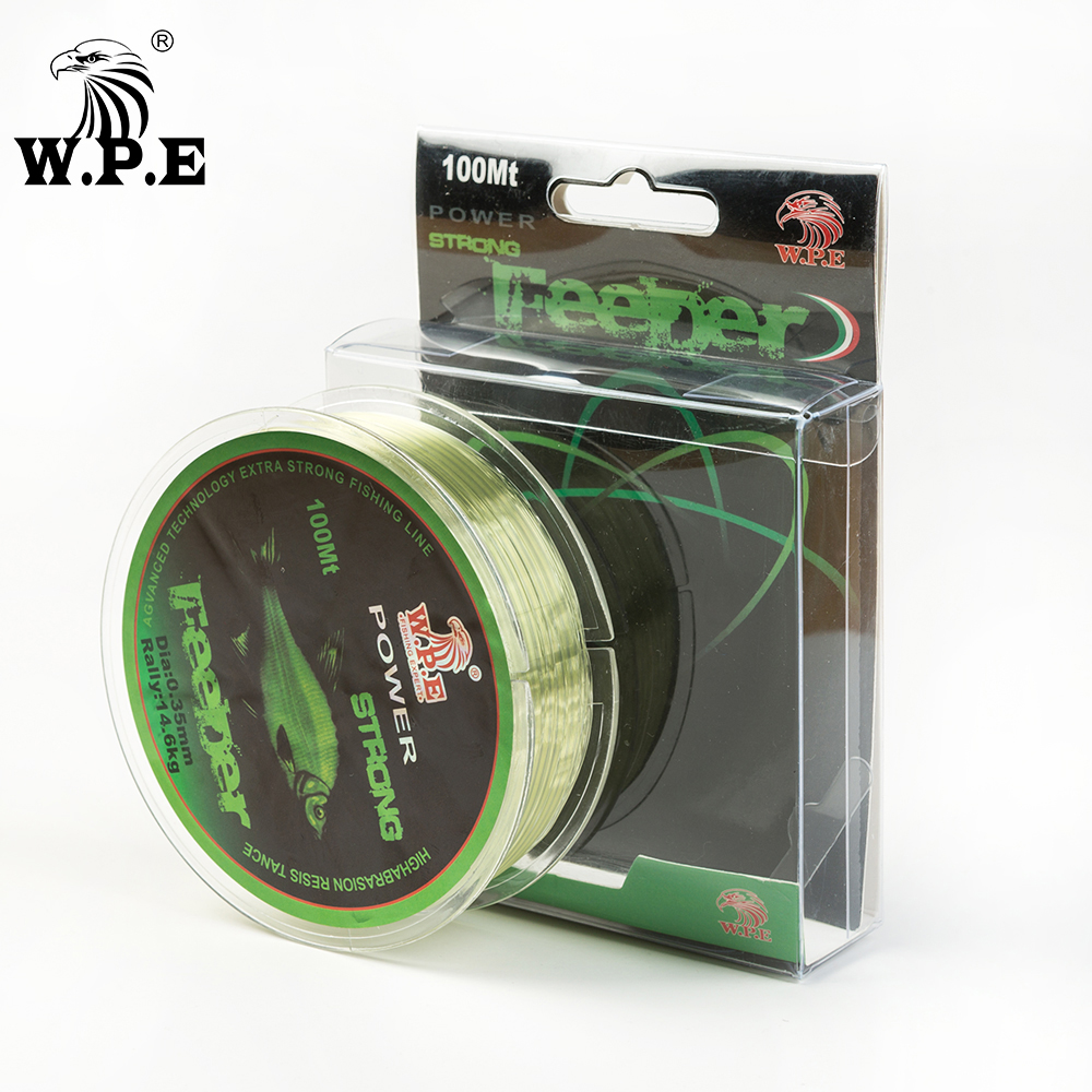 W.P.E Brand FeeDer 100m Nylon Fishing Line Strong 0.20mm-0.60mm  Monofilament Nylon Line 6.02KG-37KG Carp Fishing Wire - Price history &  Review, AliExpress Seller - W.P.E Official Store