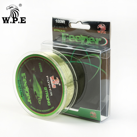 W.P.E Brand FeeDer 100m Nylon Fishing Line Strong 0.20mm-0.60mm Monofilament Nylon Line 6.02KG-37KG Carp Fishing Wire ► Photo 1/6