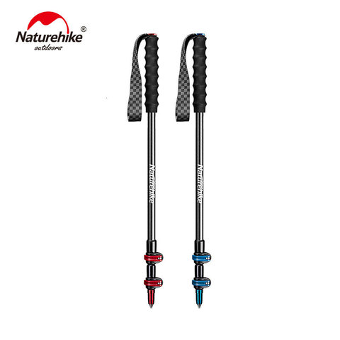 Naturehike 1pcs Lightweight Carbon Fiber Three-section External Lock Trekking Poles Hiking Mountaineering Portable Cane ► Photo 1/6