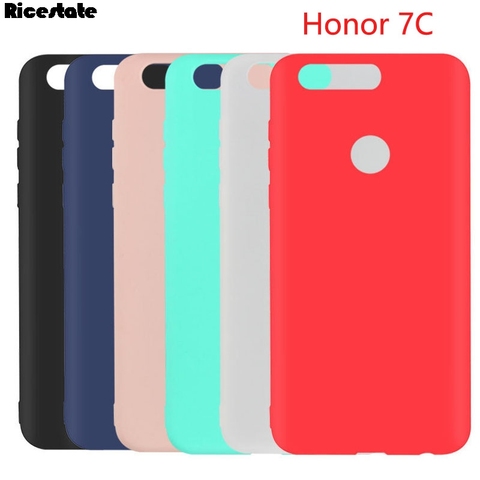 New Case For Huawei Honor 7C Pro Matte colorful soft Cover For Honor7C silicone case Huawei Honor 7C Case ► Photo 1/6