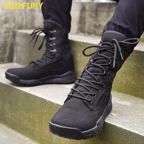 2022  summer mesh breathable 07 ultra-light combat boots men's high help special forces tactical boots combat boots ► Photo 1/5