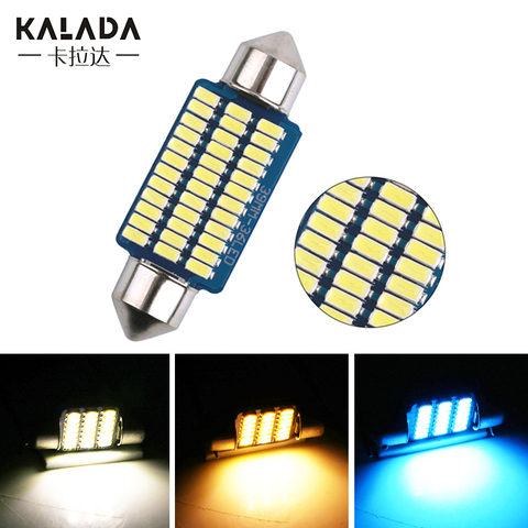 10pcs C5W C10W LED COB Lamps Led Bulbs Festoon 31mm 36mm 39mm 41mm Car  Interior Dome License Plate Interior Reading Light Auto Lamp 12V 6000K White