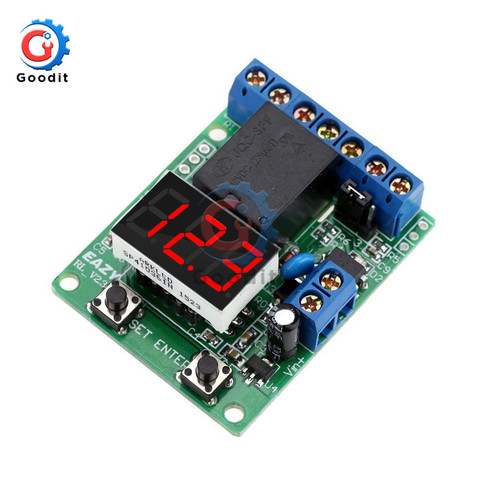 DC 12V 24V Voltage Control Relay Module Digital Relay Switch Control Board Module LED Voltmeter Charging Discharge Monitor ► Photo 1/6