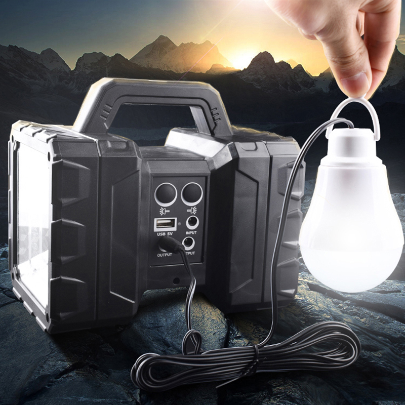 Rechargeable Work Light Dual Head LED Handheld Spot Flashlight Torch Searchlight 