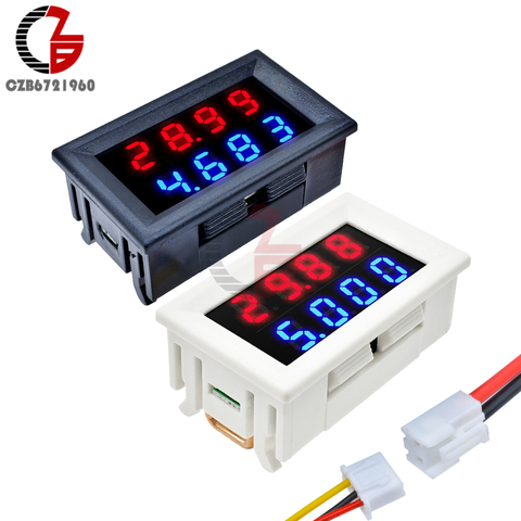 DC 100V 200V 10A LED Digital Voltmeter Ammeter 3 4 Bit 5 Wires Current Voltage Meter Car Auto Volt Tester Detector 110V 220V 12V ► Photo 1/6