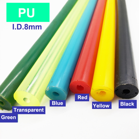 length 50cm hollow I.D.8mm colorful PU rods 75A polyurethane sticks ► Photo 1/6