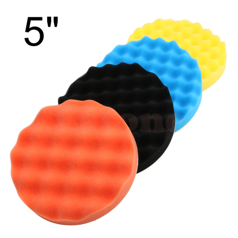 4Pcs 5 inch (125mm) Buffing Polishing Sponge Pad Kit For Car Polisher Buffer New ► Photo 1/1