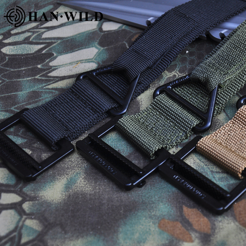 Tactical Army Belt Outdoor Nylon Waist Belts Metal Buckle Hook Accessories Waist Support Hunting  Duty Men Military ► Photo 1/5