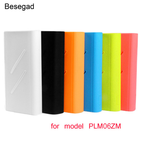 Besegad Soft Rubber Silicone Gel Protection Case Cover Skin Sleeve Protector for Xiaomi Xiao Mi Power Bank 2C 20000mAh PLM06ZM ► Photo 1/6