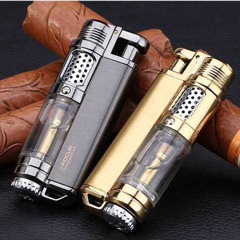 FOCUS Cigar Lighter Metal Torch Turbo gas Lighters；Straight Jet  windproof Cigarette Lighter ► Photo 1/6