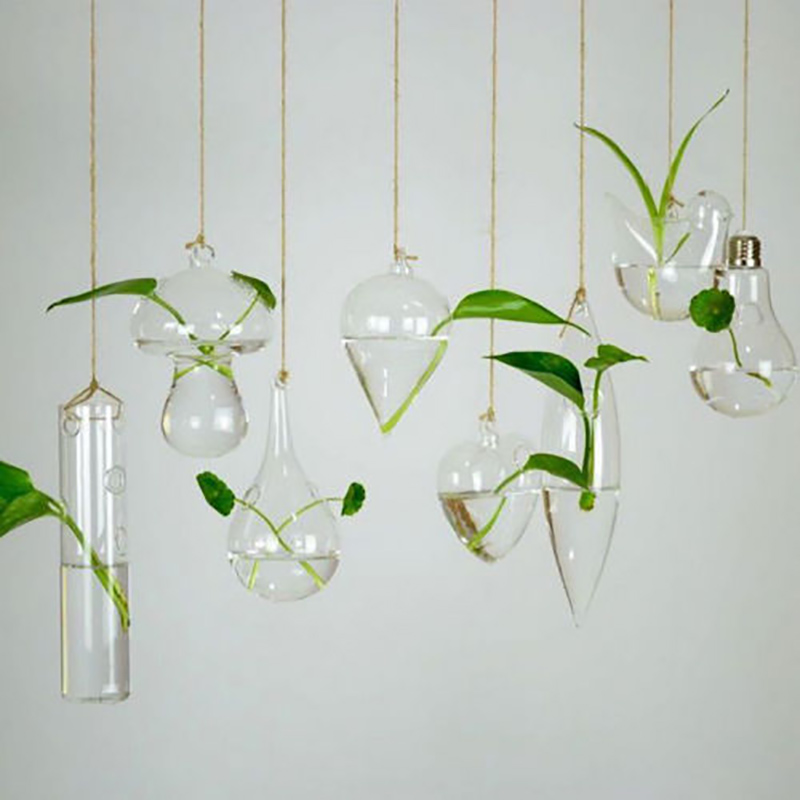 Hanging Vase Flower Plant Terrarium Glass Home Decor Hydroponics Bottles 