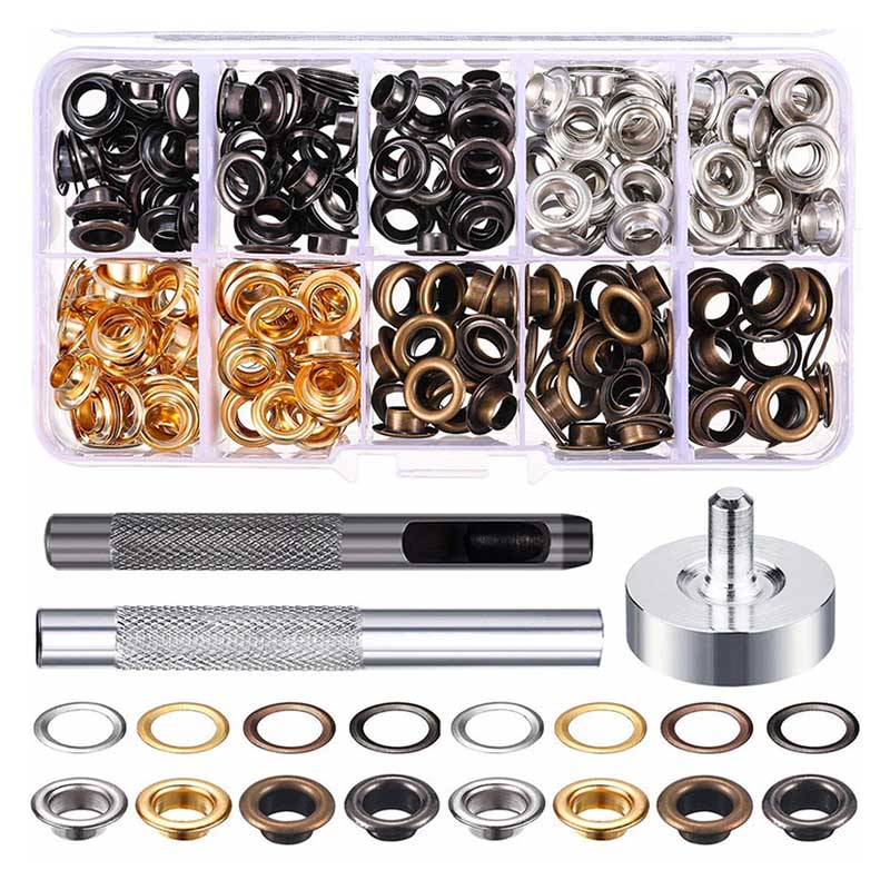200Pcs Grommet Metal Eyelet Set Metal Buttons Buckles Buttonhole With Washers For Shoes Leather Cloth Crafts Tools DIY Kits ► Photo 1/6