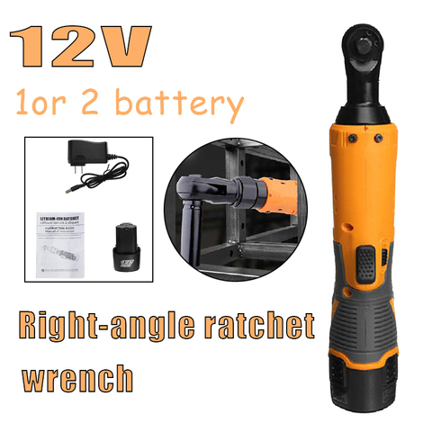 12V Cordless Electric Wrench Ratchet Wrench 3/8 Angle Drill Screwdriver Rechargeable 65NM Ratchet Power Tools with 1/2 Battery ► Photo 1/6