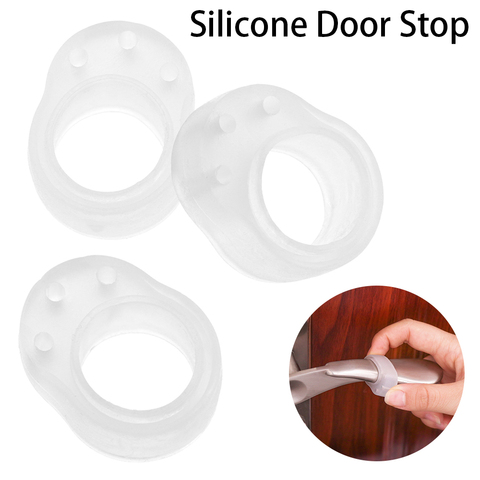 New Transparent Silicone Door Stop gel door buffer wall protectors door handle bumper for Door stop Anti-collision Door Handle ► Photo 1/6