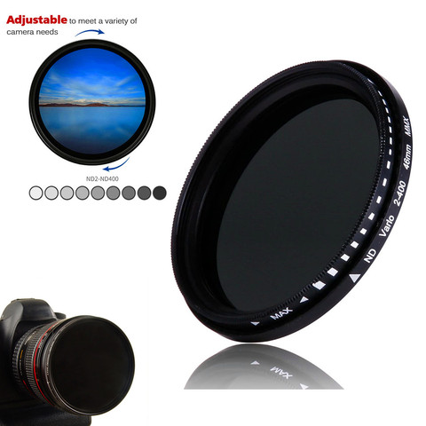 ND2-400 Neutral Density Fader Variable ND filter Adjustable 37 40.5 43 46 49 52 55 58 62 67 72 77 82 86 mm for Nikon Canon Sony ► Photo 1/6