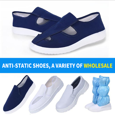Hot Anti-static Slippers Safety Shoes Non-slip Breathable Massage PVC Six-hole Shoes Thick Soles Men And Women Summer Sandals ► Photo 1/6