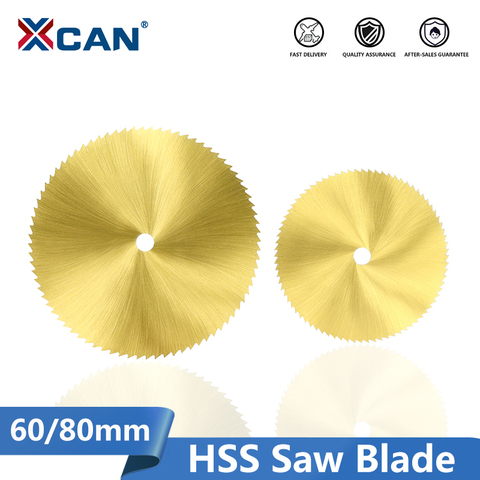 XCAN HSS M2 Saw Blade 60/80mm 72T Titanium Coated Mini Saw Cutter for Rotary Tools Wood Metal Cutting Disc Circular Saw Blade ► Photo 1/5