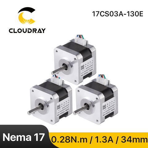 Cloudray 34mm Nema 17 Stepper Motor 28N.cm 1.3A 2 Phase Stepper Motor for CNC 3D printer Engraving Milling Machine ► Photo 1/6