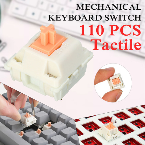 Feker 110 PCS 3 Pin Similar to Holy Panda Mechanical Keyboard Switch Replacement DIY Tactile Polycarbonate Top Housing ► Photo 1/6