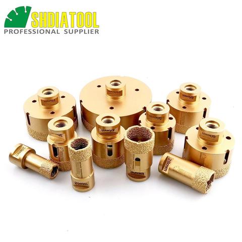 SHDIATOOL 1pc M14 thread Vacuum Brazed Dry Diamond Drilling Core Bits  Ceramic Tile Hole Saw marble porcelain stone drill bit ► Photo 1/6