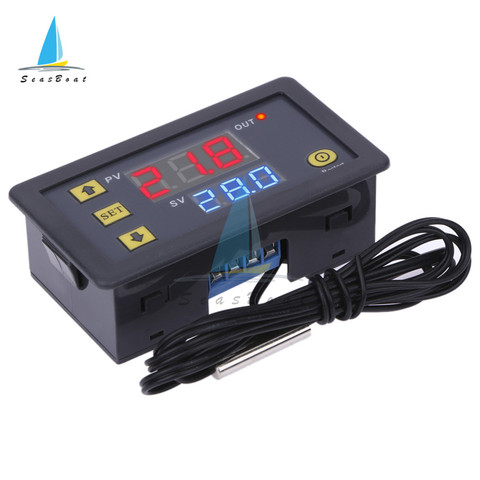 W3230 Digital Temperature Controller Waterproof Tools Thermostat LED Display Heating Cooling High Accuracy Instrument 12/24/220V ► Photo 1/6