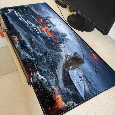 XGZ World of Warships Large Gaming Mouse Pad Lock Edge Mouse Mat Laptop Computer Keyboard Pad Desk Pad for Dota CSGO Mousepad ► Photo 1/6