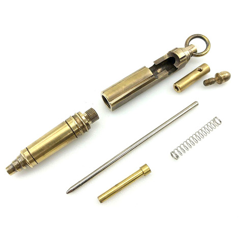 Outdoors Writing Tools EDC Mini Pocket Pen Handmade Brass Bolt Ballpoint Pen ► Photo 1/6