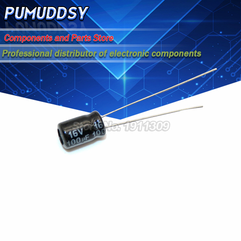 50PCS Higt quality 16V100UF 5*7mm 100UF 16V 5*7 Electrolytic capacitor ► Photo 1/1