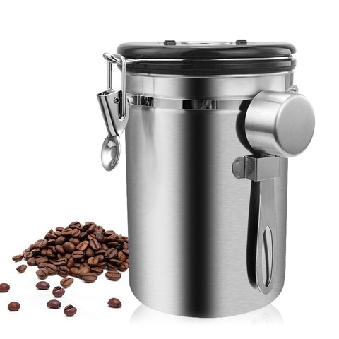 Stainless Steel Airtight Sealed Canister Coffee Bean Flour Tea