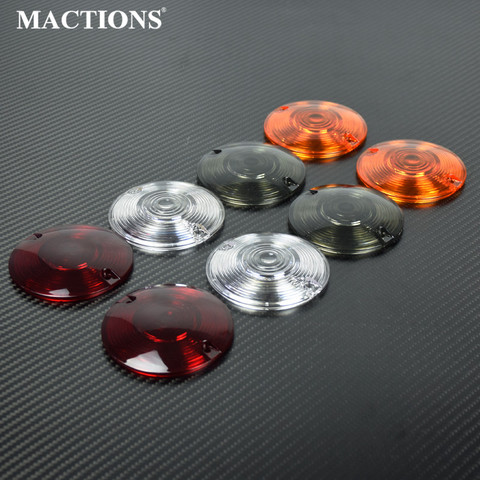 Motorcycle Smoke/Clear/Orange/Red Turn Signal Light Lens Cover 2PCS For Harley Touring Road Electra Glide Road King FLHR Softail ► Photo 1/6