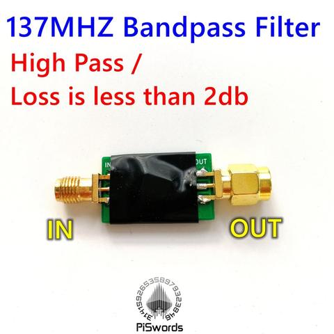 137MHZ Band PASS Bandpass High Pass Filter 130MHZ-145MHz Special For Weather Meteorological Satellite Piswords ► Photo 1/4