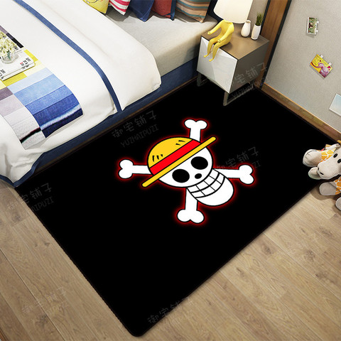 Luffy Floor Door Mat Home Rug Carpet Anti-Slip Anime Cartoon One Piece Monkey D