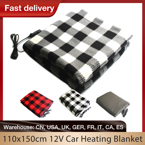 Car Supplies Winter Hot Grid Fleece 12V 45W Car Constant Temperature Heating Blanket Car Electric Blanket ► Photo 1/6