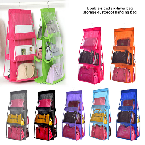 Hanging Handbag Organizer 6 Pockets  Hanging Purse Handbag Organizer -  Hanging Purse - Aliexpress