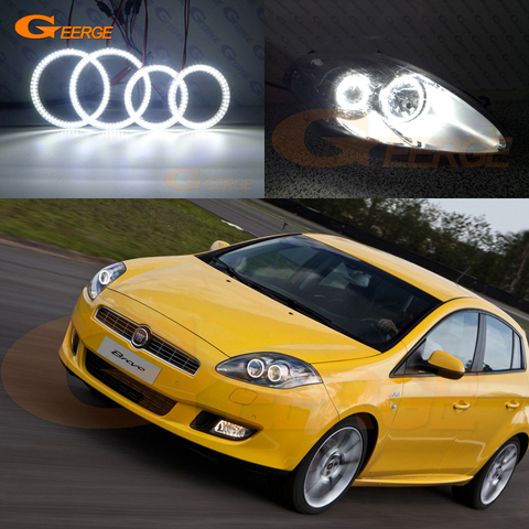 For FIAT BRAVO 198 2007 2008 2009 2010 2011 2012 2013 2014 2015 Excellent Ultra bright smd led Angel Eyes kit DRL ► Photo 1/6