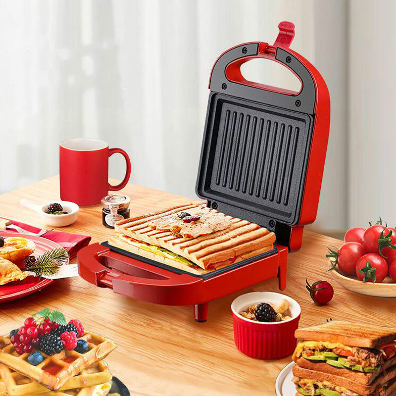 DMWD Home Mini Panini Sandwich Machine 220V Electric Griddle