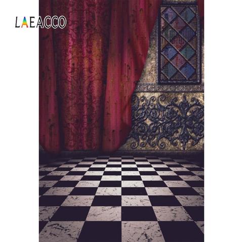 Laeacco Grunge Dark Old Curtain Window Room Interior Photo Background Photography Backdrop For Photo Studio Photophone ► Photo 1/6