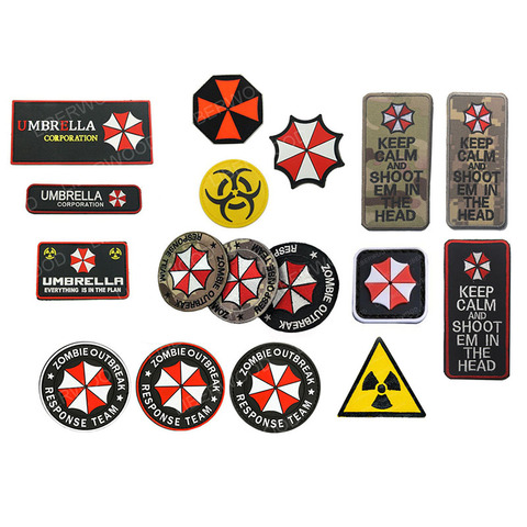 Umbrella Corporation Embroidered 3D PVC Rubber Patch Military Tactical Logo Corp Police Insignia Badge DIY Patches for Clothing ► Photo 1/6
