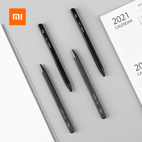 Xiaomi Fizz Polygonal Paint Aluminum Metal Pen Polygonal Rotating 0.5mm Gel Pen Signing Pen Smooth Writing Black Ink ► Photo 1/6