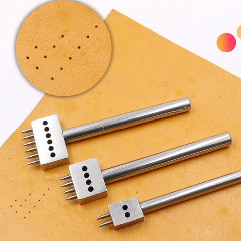 4/5/6/8 mm Spacing leather hole punch DIY Round Stitching Punches Tools Hole Cut Punching 2/4/6 Hole Lacing Stitching sewing DIY ► Photo 1/6