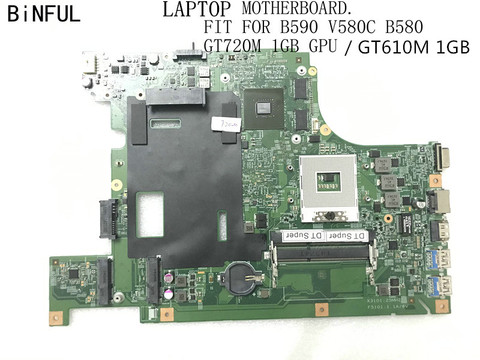 FAST SHIPPING.BRAND NEW. LAPTOP MOTHERBOARD FIT FOR LENOVO  B590 / B580 / V580C MAINBOARD ,HM77. GT720M / GT 610M 1GB GPU ► Photo 1/2