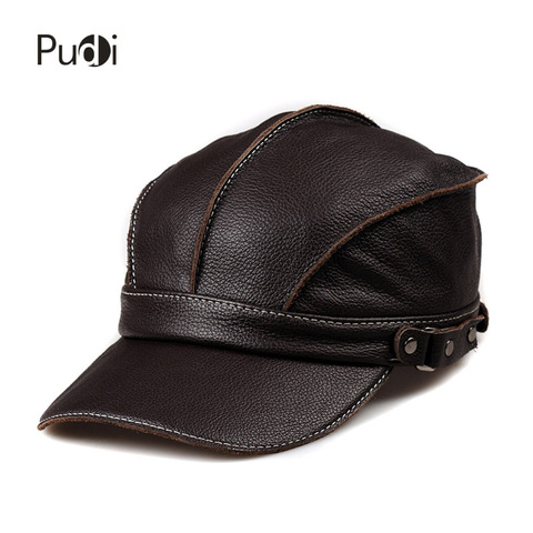 Pudi HL006 genuine leather men baseball cap hat brand new men's real leather adult  adjustable trucker hunting army hats/caps ► Photo 1/6