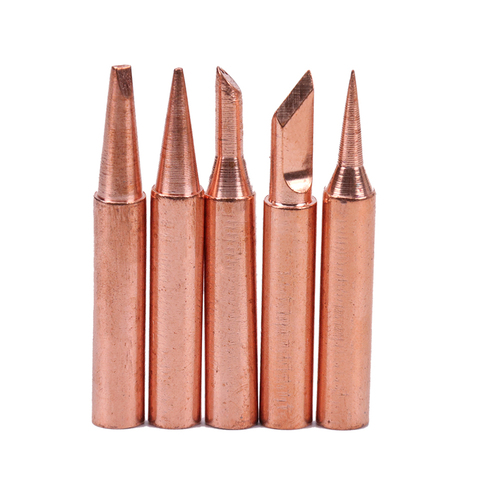 5PCS Soldering Iron Pure Copper 900M Soldering Iron Head Set Inside Hot Bare Copper Electric Iron Tip Soldering Tools ► Photo 1/6