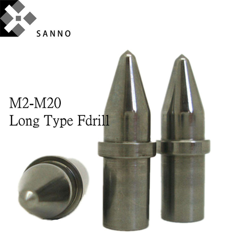 Fdrill M2 - M20 long thermal friction drilling bit with round / flat flow drills 1.7mm - 18.9mm friction drill / form drills ► Photo 1/6