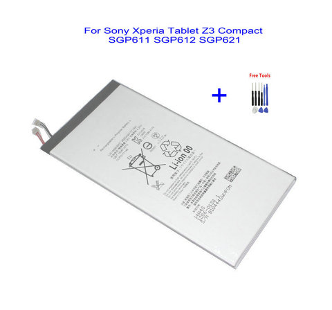 1x 4500mAh LIS1569ERPC Replacement Battery For Sony Xperia Tablet Z3 Compact  SGP611 SGP612 SGP621 + Repair Tools kit ► Photo 1/5