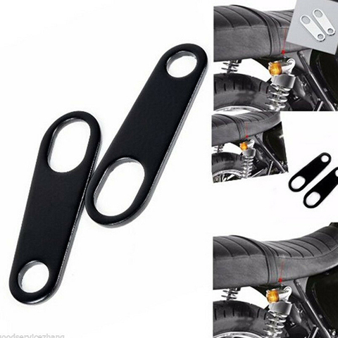 2PCS Brackets For Custom Fork Chopper Bobber Cafe Racer Clamp Mounts Motorcycle Indicator Turn Signal Light Lamp Holder Shock  ► Photo 1/6