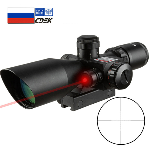 2.5-10X40 Illuminated Tactical Bevel Riflescope With Red Green Mil Dot Cross Laser Hunting Scope ► Photo 1/6