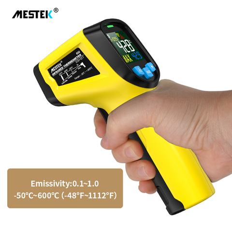 Mestek Industrial Digital Infrared Thermometer Infrared LCD Temperature Meter Gauge Non-contact IR Laser Pyrometer Hygrometer ► Photo 1/6