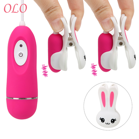 OLO Nipple Clip Breast Massage Vibrator G spot Clitoris Clip 10 Speeds Sex Toys for Women Clitoral Stimulation Sex Shop ► Photo 1/6