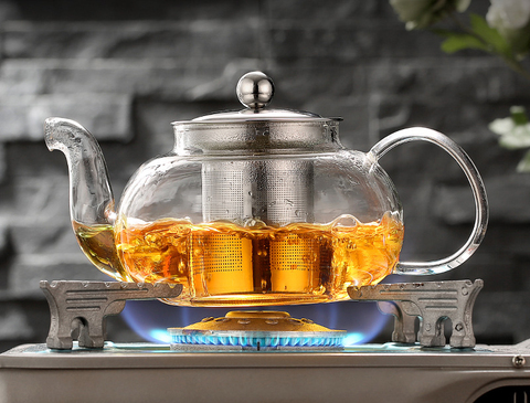 600/800ml Heat Resistant Glass Teapot Flower Tea Set Kettle Coffee Tea Pot Drinkware Set Stainless Steel Strainer Teapot ► Photo 1/6